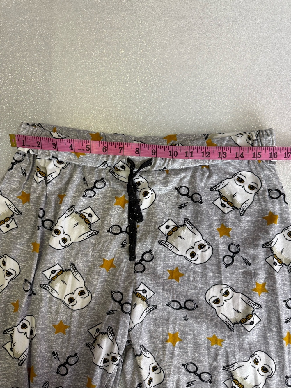 Harry Potter pants joggers pj stretchy soft Gray Owl Print Jogger Sweatpants - Picture 14 of 16